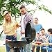 TACKLIFE Charcoal Grill, BBQ Grill, 22.5 inch Diameter Double-Layer Grid Portable Grill, Reinforced 1.25 inch Thickened Steel Support Frame, with One-Touch Clean System(Ash Catcher) and Storage Shelf