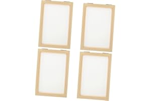 DOITOOL Paper Making Kit with Wooden Frame and Screen 7X5 Inch Diy Paper Craft Set for Kids Educational Handmade Art Project