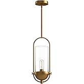 Alora Mood PD539018AGCL Cyrus Pendant, Aged Gold/Clear Glass
