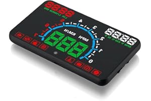 MACHSWON Head up Display Car Universal Dual System HUD OBD II/GPS Interface,Vehicle Speed MPH KM/h,Engine RPM,OverSpeed Warning,Mileage Measurement,Water Tempeure,Voltage