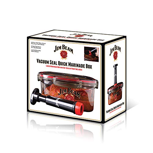 Jim Beam Vacuum Sealed Pump, Removes air from The Marinade Box, Speedy Process, Barbecue and