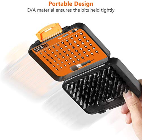image for TACKLIFE 61 in 1 Screwdriver Bit Set, PSDB1A Precision Magnetic Driver