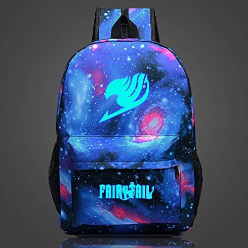 Fairy Tail Schoolbag Backpack Japan Anime Printing School Bag for Teenagers Cartoon Travel Bag Nylon Mochila Escolar Galaxia blue Fairy Tail