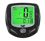 Bike Speedometer Bicycle Bike Computer and Odometer with Automatic Wake-up Multi-Function LCD Backlight Display