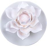 Essential Oil Passive Flower Diffuser -Lotus Flower Porcelain Aromatherapy Diffusers for Small Mini Room, Desk Decorative, Bathroom (Lotus)