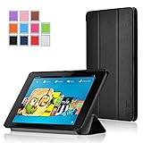 Fire HD 6 Case - Exact Amazon Fire HD 6 Case [SLENDER Series] - Ultra Slim Lightweight Smart-Shell Stand Case for Amazon Fire HD 6 (2014) (With Auto Wakes/Sleep Function) Black