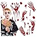 63Pcs Bloody Handprints Footprints Bloodstains Stickers Hand-Foot Ratio In Adults Halloween Party Decorations Vampire Zombie Party Favors Supplies Floor Window Clings 10 Sheets