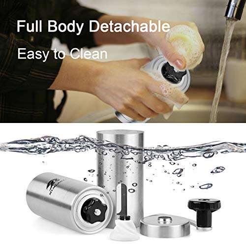 MLMLANT Kaffeemühle,Camping Kaffeemuehle klein manuell,kaffemühle,Manuelle Keramikmahlwerk,Handkaffeemühle aus Edelstahl… – Bild 5