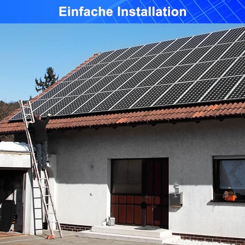 【50W Solar Panel 12V Kit】DERUXI 50Watt Monocrystalline Solar Panels Set: 50W 12V Solar Panel + 10A PWM Charge Regulator, 4 Pcs Solar Cable, Solar Panel Camping Car Roofs Boat