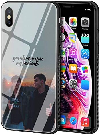 LBIAO 9H Tempered Glass iPhone 7/8 Cases, LB-106 Dolan Twins Coque Design Printing Shockproof Anti-Scratch Soft Silicone TPU Cover Phone Case for Apple iPhone 7/8