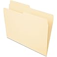 Pendaflex File Folders, Letter Size, Manila, 1/2 Cut, 100/BX (752 1/2), Letter