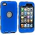 Blue Deluxe Hybrid Premium Rugged Hard Soft Case Skin Cover for iPod Touch 4th Generation 4G 4