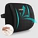 LANGRIA Memory Foam Lumbar Support Pillow-Orthopedic Design Back Cushion for Lower Back Pain Relief-Best for Office Home Computer Gaming or Car Chair-with Adjustable Strap and Breathable Cover, Black