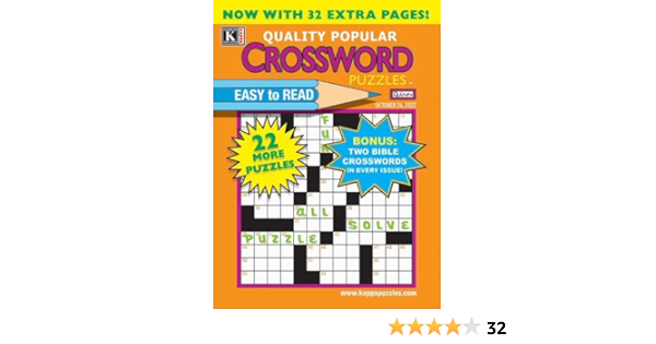 Amazon.com: Quality Popular Crossword Puzzles Jumbo ...