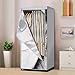 IKAYAA Portable Fabric Closet Wardrobe Cabinet Garment Clothing Storage Organizer with Shelves