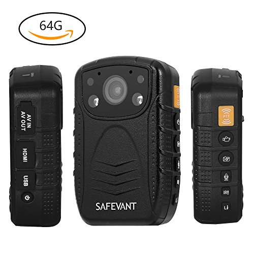 SAFEVANT-1296P-HD-Police-Body-Camera-Multi-functional-Body-Worn-Camera-with-64GB-Memory