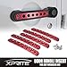 Xprite Red Door Grab Handle Inserts Cover Trim for 2007-2017 Jeep Wrangler JK Unlimited 4Door