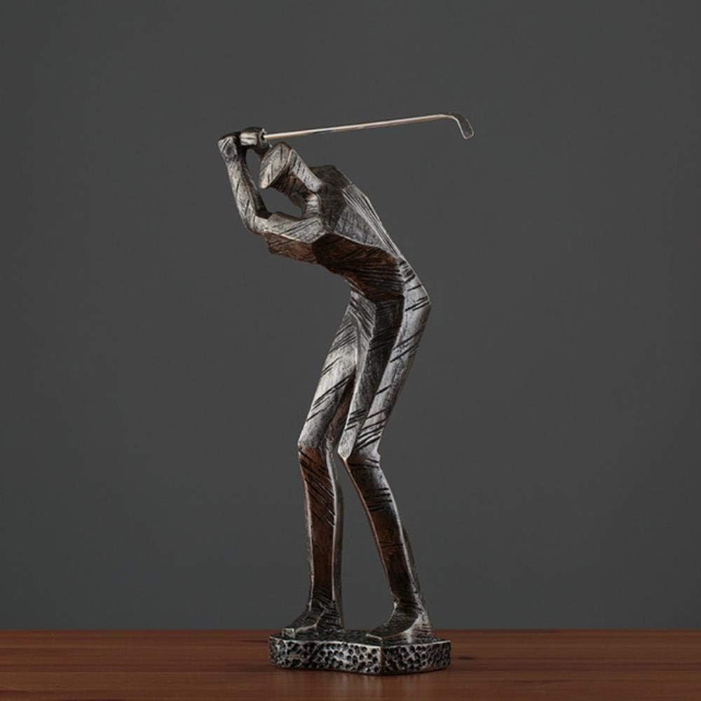 Niawmwdt Europe Creative Play Golf Players Retro Book Bookends File Tv Cabinet Home Living Room Study Room Desk Ornament Decor18x13x36cm Amazon Co Uk Kitchen Home