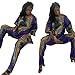 Elevin(TM) Women Summer African National Print Casual Straight Print Tops+Pants (Purple 1-XL)