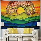 Racunbula Mountain Tapestry Psychedelic Mandala