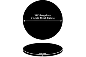 ONE Laser Cut Black Acrylic Blank Round Disc: Smooth Edge Plexiglass Circle 1/4 inch (6 mm) Thick (14 inch Diameter)