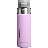 STANLEY Quick Flip GO Bottle, 36 oz, Soft Orchid | Push Button Lid | Packable for Travel and Sports | Leakproof Water Bottle | Insulated Stainless Steel | BPA-Free