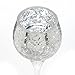 Hosley® Set of 3 Crackle Metallic Glass Tealight Holders 12 Inch, 10 Inch, 9 Inch Elegant Home Decor for Ambient Lighting and Stylish Centerpieces and Gift