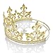 King Crown | Gold Metal Ring for Men | Adjustable Costume Accessory [By King Z]
