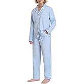 Pintage Women's Petite Pajama Set Petite Length Lightweight Cotton Pjs