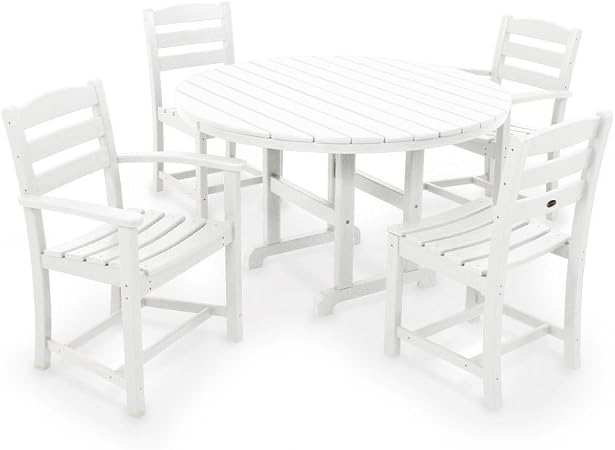 Poly Wood La Casa Cafe 5 Piece Dining Set White Amazon Ca Patio Lawn Garden