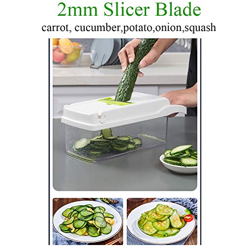 12 in 1 Vegetable Chopper, Heavy Duty Mandoline Slicer Potato Onion
