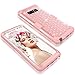 ZAOX Galaxy Note 8 Case - Cute Diamond Studded Bling Rhinestone - Hybrid Heavy Duty Dual Layer Armor Defender Protective Rubber Case with High Impact Shockproof Scratch Proof for Note 8 (Rose Gold)