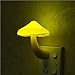 ONXE LED Light Control Night Light Corridor Lamp（Average Life Expectancy 50000h) Cute Mushroom Nursery LED Night Wall Lamp,Night Baby Sleep Night Light (Yellow)