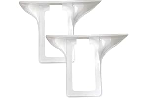 Outlet Shelf 2Pcs Smooth White PP Wall Outlet Shelf with Cord Hole Space-Saving Holder for Bathroom Products Kitchen Accessor