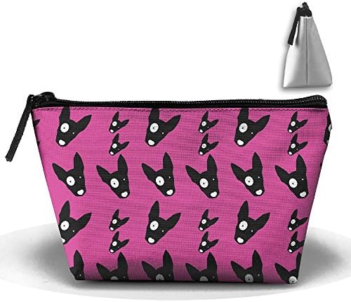 Black Bull Terrier Receive Bag Cosmetic Bag Pencil Case Pencil Bag Durable Pouch Zipper Big Capacity Trave Makeup Organizer Bag