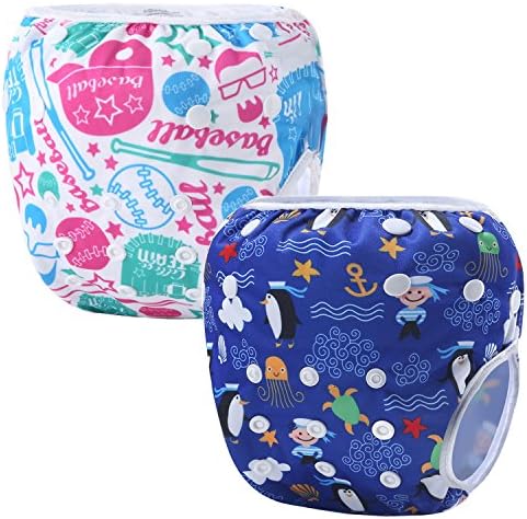 Martofbaby Reusable Swim Diaper for Boys and Girls Washable Short Trunks Fits 0-3 Years