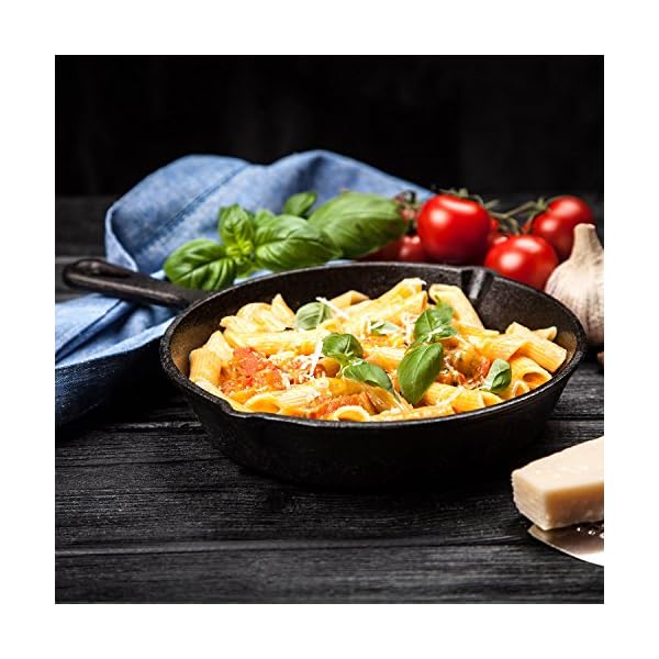 Simple Chef Cast Iron Skillet 3-Piece Set - Best Heavy-Duty Professional Restaurant Chef Quality Pre-Seasoned Pan… - Image 6