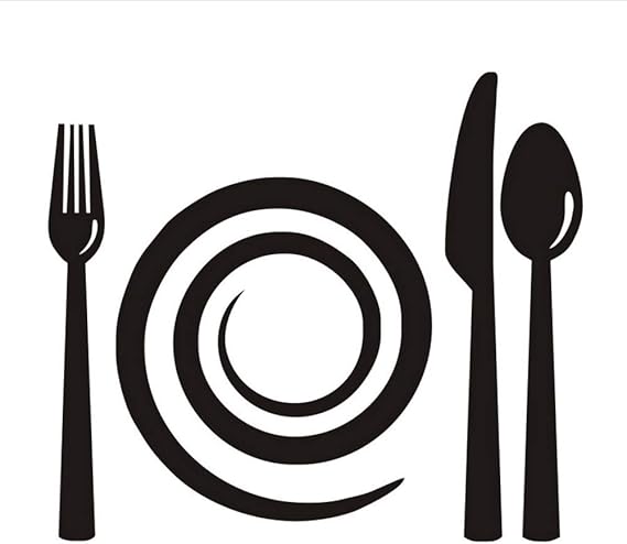 Wymw Tenedor Cuchillo Cuchara Calcomanías De Pared Extraíble Pvc Wall