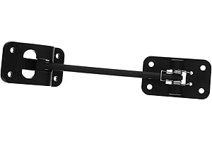 Garneck Rv Door Latch and Holder Plastic Set Black Trailer Door Latch Kit for Cargo Trailer Security