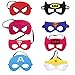 Sholin Superhero Dress Up Costumes 4 Double-sided Design Satin Capes with 8 Felt Masks for Boys and Girls