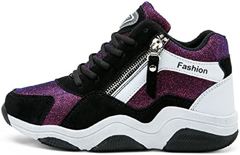 LILY999 Womens Hidden Wedge Heel Shoes Walking Sports Sneakers High Top Casual Outdoor Trainers