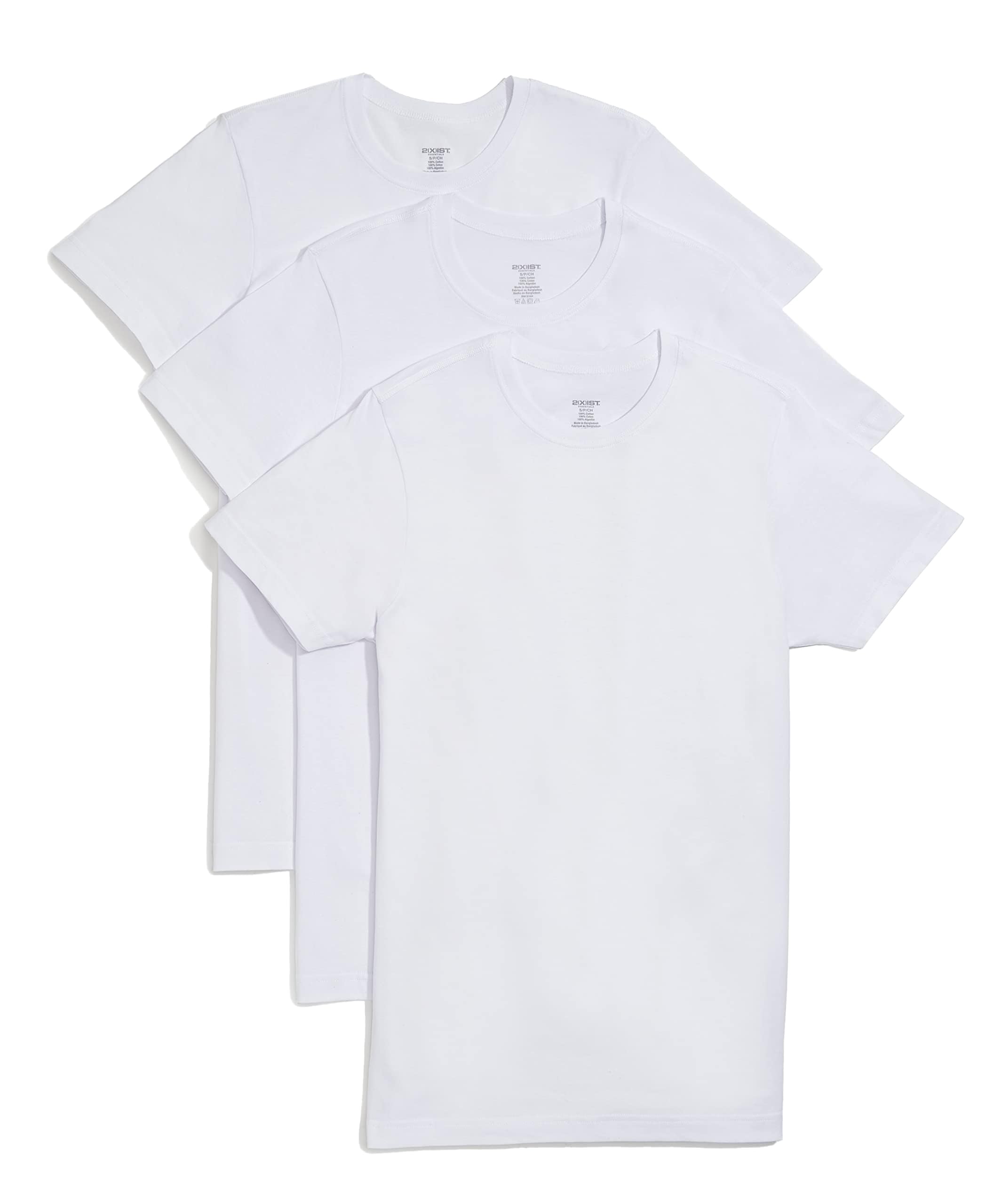 Photo 1 of 2(X)IST Men's Essential Cotton Crew Neck T-Shirt 3-Pack Pure White 2xl 1 pieces