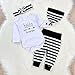 Newborn 4pcs Set Outfit Striped Hoodie with Romper Jumpsuit+ Striped Long Pants and Hat (70(0-3M), Long sleeve)