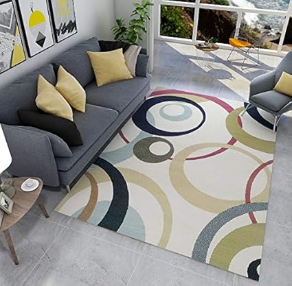 Teppich Rechteck Minimalismus Geometrische Bunte Runde Moderne