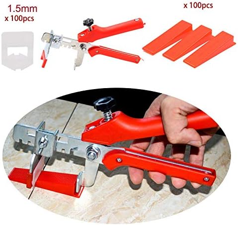201 PCS 1.5mm Ceramic Floor Tile Leveling System Kit Starter Kit Tile Spacer Leveler Floor Leveling Compound