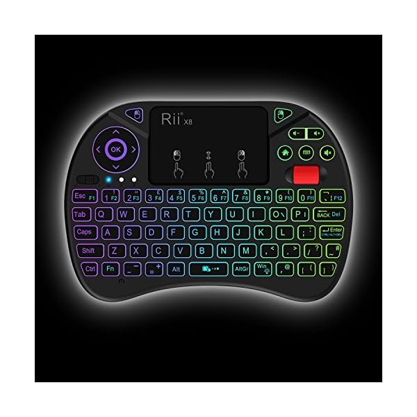 Mini-Wireless-Multi-media-Keyboard-Touch-Pad-Mouse-Combo-With-Scroll-Button-Handheld-Remote-LED-Backlit-Rechargeable-For-PC-Laptop-Smart-TV-Raspberry-Pi-KODI-Android-TV-Box-HTPC-Windows Rii Mini Wireless Multi-media Keyboard Touch Pad Mouse Combo With Scroll Button/Handheld Remote/LED Backlit/Rechargeable…
