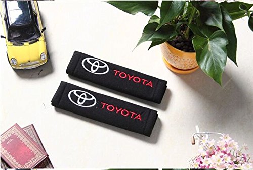 Amooca-Toyota-Seat-Belt-Cover-Shoulder-Pad-Red-Lettering