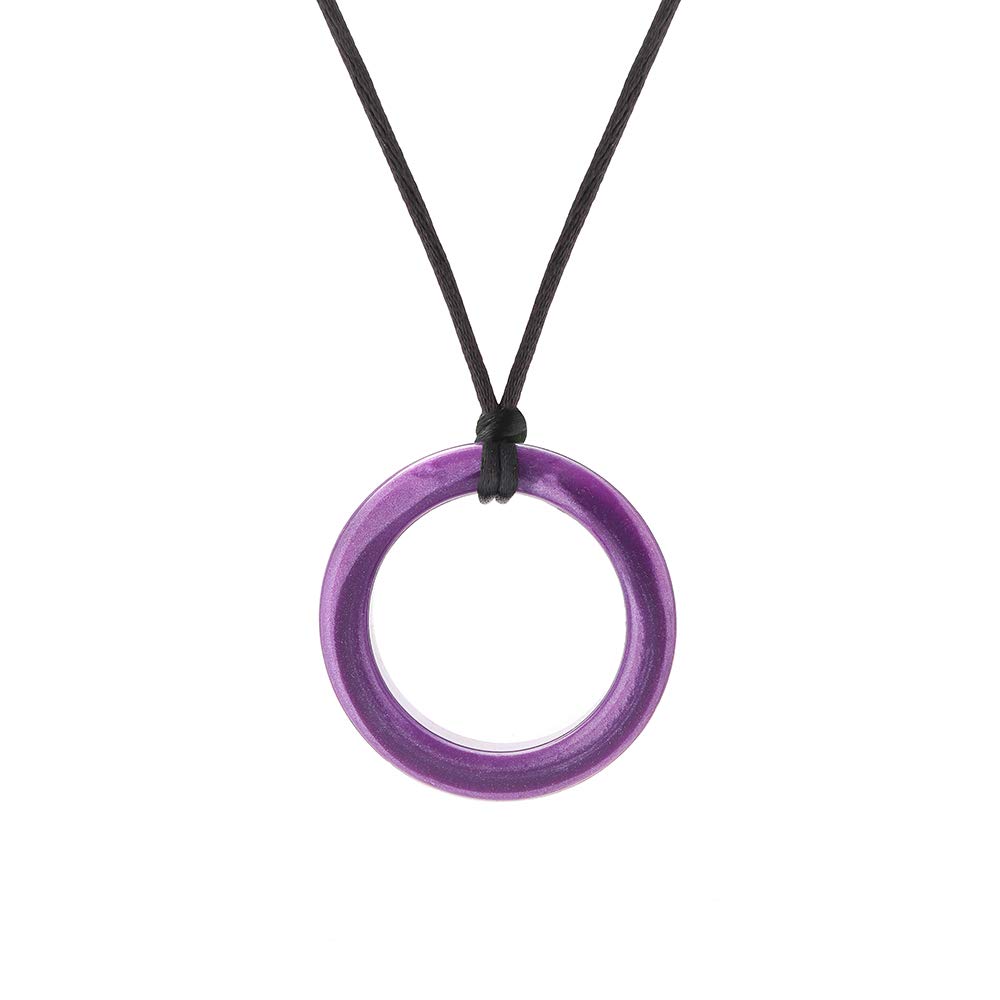 Chewigem Realm Ring - Purple | Strong, Discreet, Chewable Necklace & Sensory Aid for Anxiety Reduction, Improved Focus