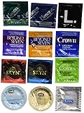 LUCKY BLOKE Superior Condom Assortment - 12 World's Best Condom Variety Pack: Kimono Large, GLYDE, TROJAN, Okamoto, LifeStyles, Durex, ONE, RFSU, L Condoms, b Condoms, Billy Boy - Best Condom Variety Pack