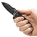 Kershaw Spline Folding Knife (3450BW); 8Cr13MoV Stainless Steel, Blackwash Finish, SpeedSafe Assisted Open, Reversible Deep Carry Clip, Frame Lock; 4.4 oz., 2.9 in. Blade, 6.8 in. Overall Length
